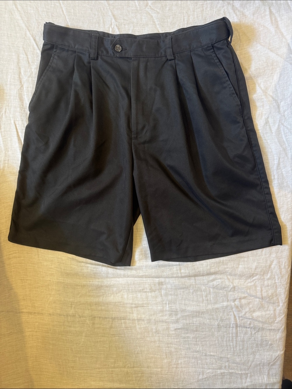 Izod Black Flat-Front Men's Shorts